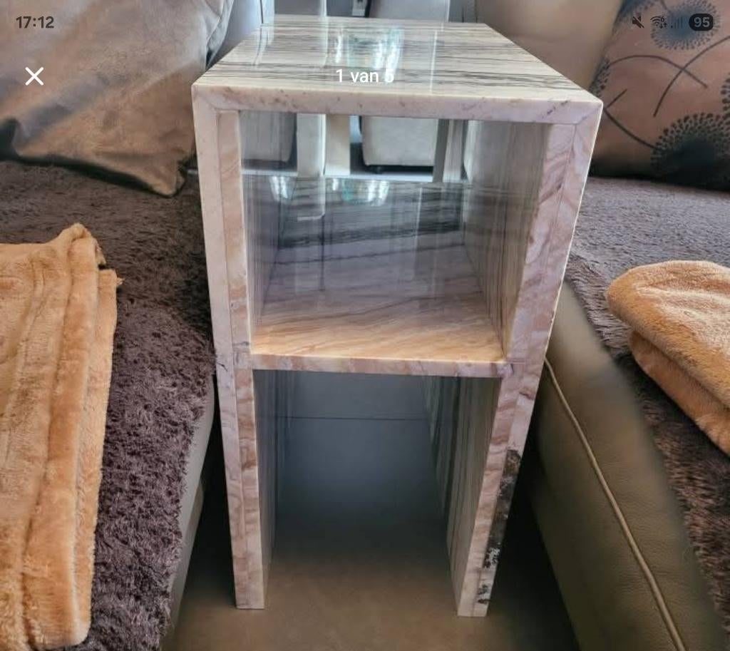 Salontafel in volle marmer, Huis en Inrichting, Ophalen, Minder dan 50 cm, 50 tot 100 cm, 50 tot 75 cm