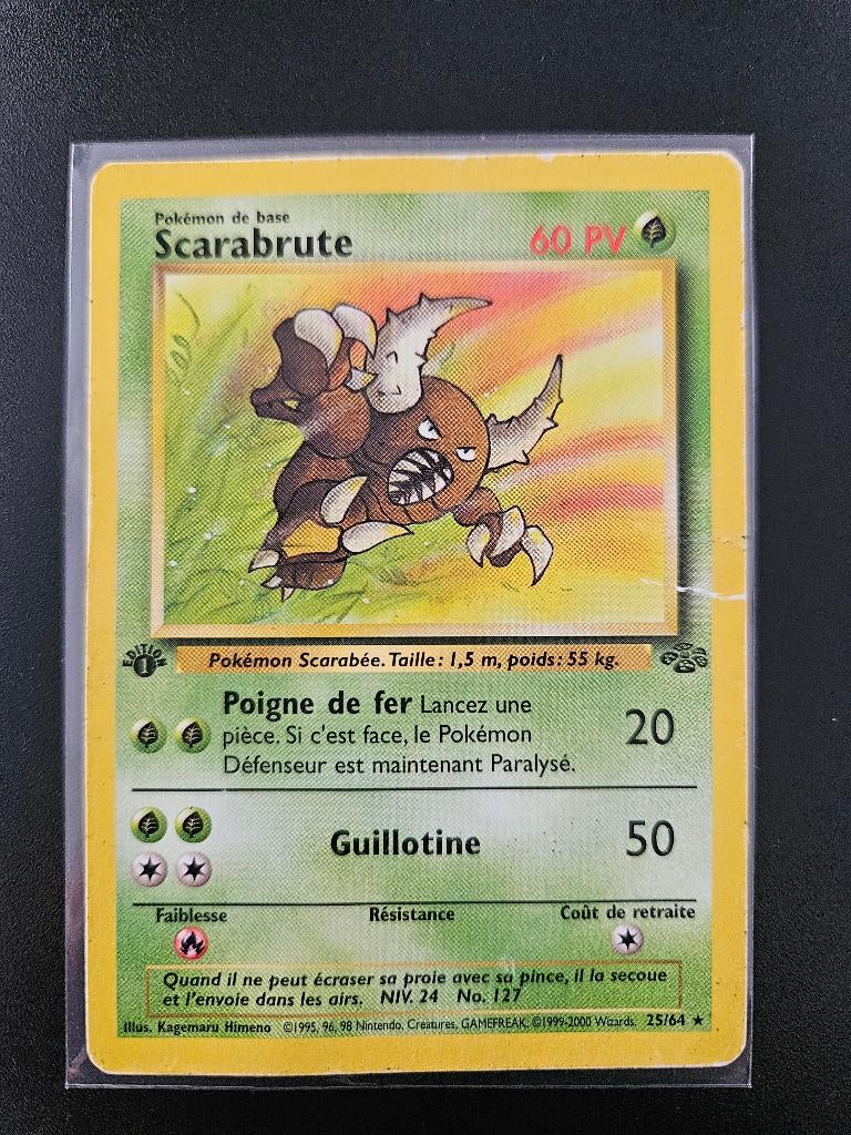 Scarabrute 25/64 1e Edition - Ancienne carte Pokémon, Envoi, Utilisé, Cartes en vrac
