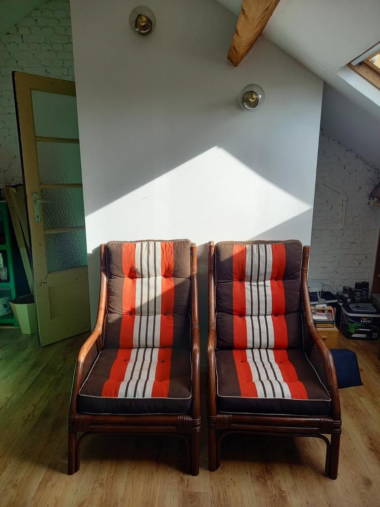 2 fauteuils vintage, Enlèvement, Une personne, 70 cm ou moins