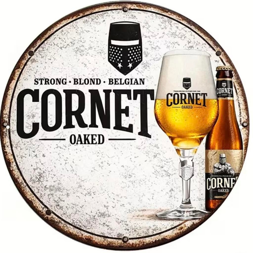 Panneau pub Cornet Oaked en métal - rétro vintage mancave, Collections, Enlèvement ou Envoi, Neuf, Panneau, Plaque ou Plaquette publicitaire