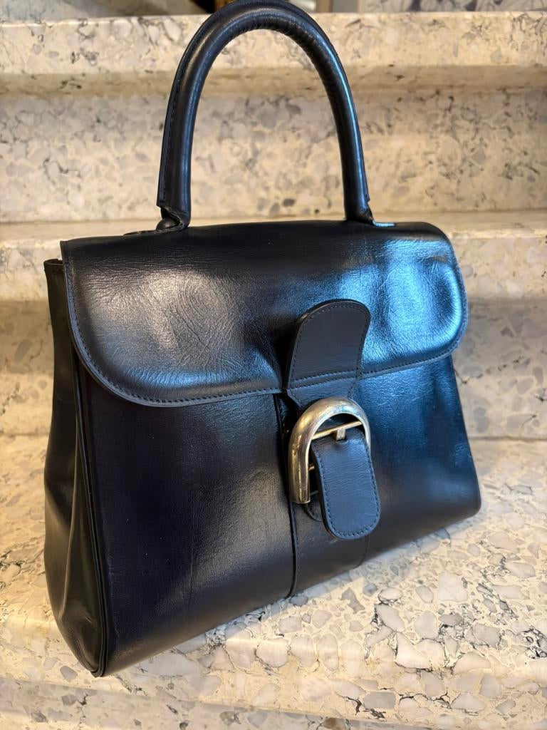 Delvaux vintage Brillant marineblauw boxcalf, Enlèvement ou Envoi, Comme neuf, Sac à main