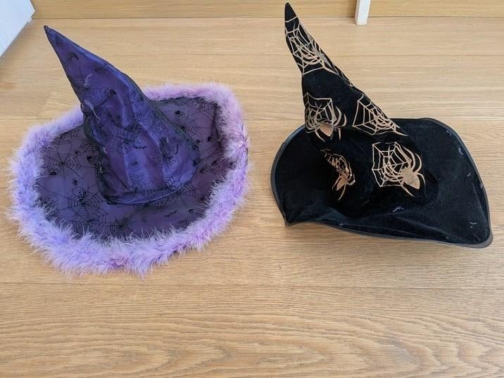 déguisement / accessoires - chapeau de sorcière d' Halloween, Enlèvement, Utilisé