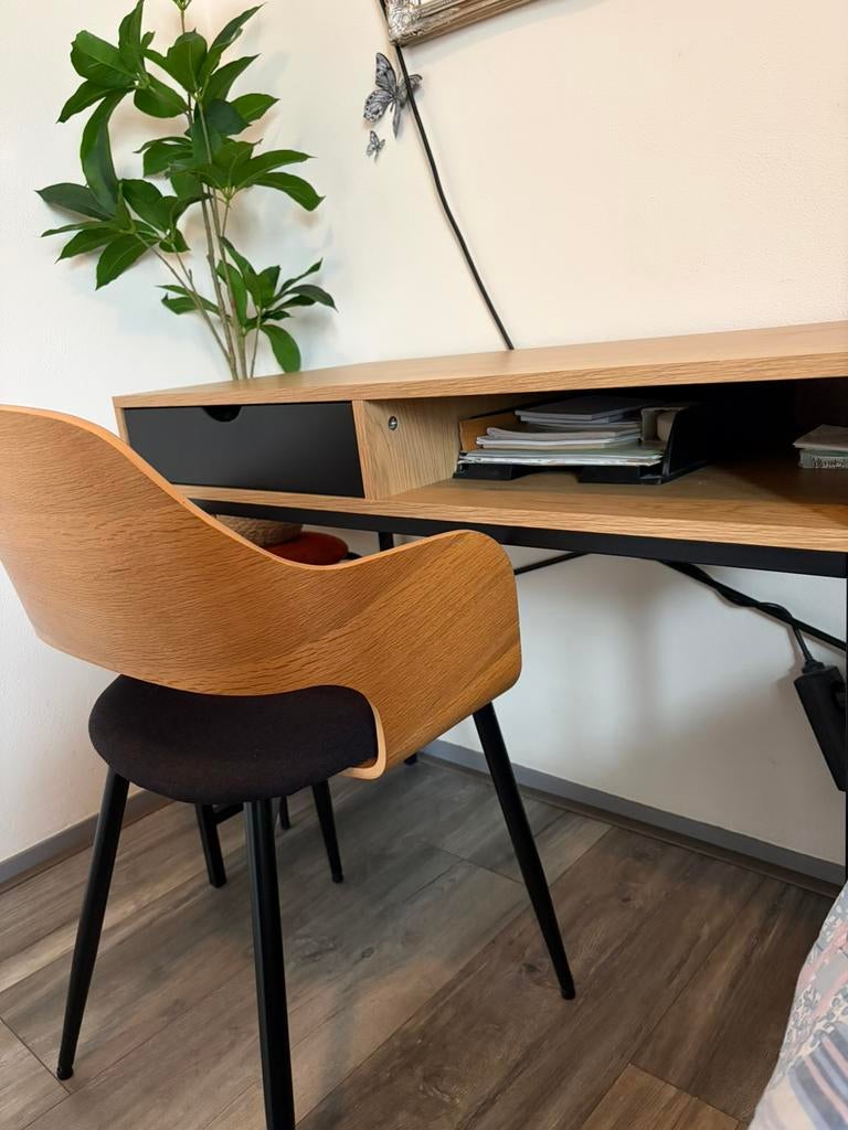 Bureau met stoel, Vintage, Enlèvement, Comme neuf, Jysk