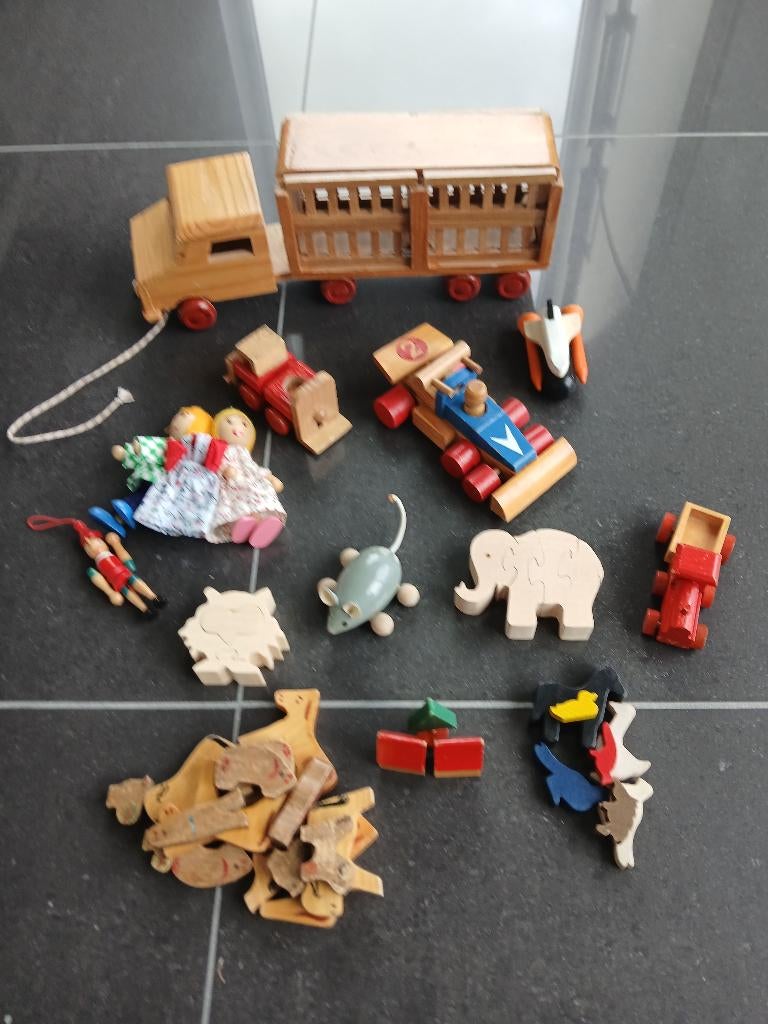 Lot houten speelgoed, Ophalen of Verzenden, Gebruikt, Overige typen