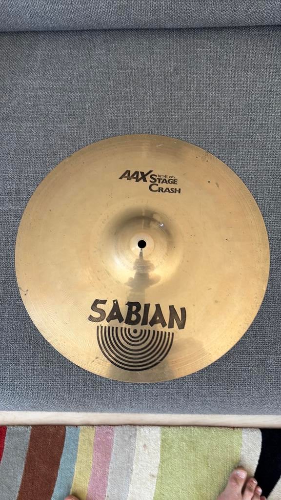 Vend Cymbale Sabian AAX stage crash 16’´, Musique & Instruments, Batteries & Percussions, Enlèvement, Utilisé