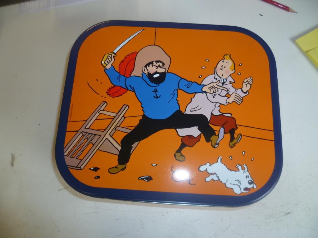 boite métallique Tintin, Collections, Enlèvement ou Envoi, Biscuits