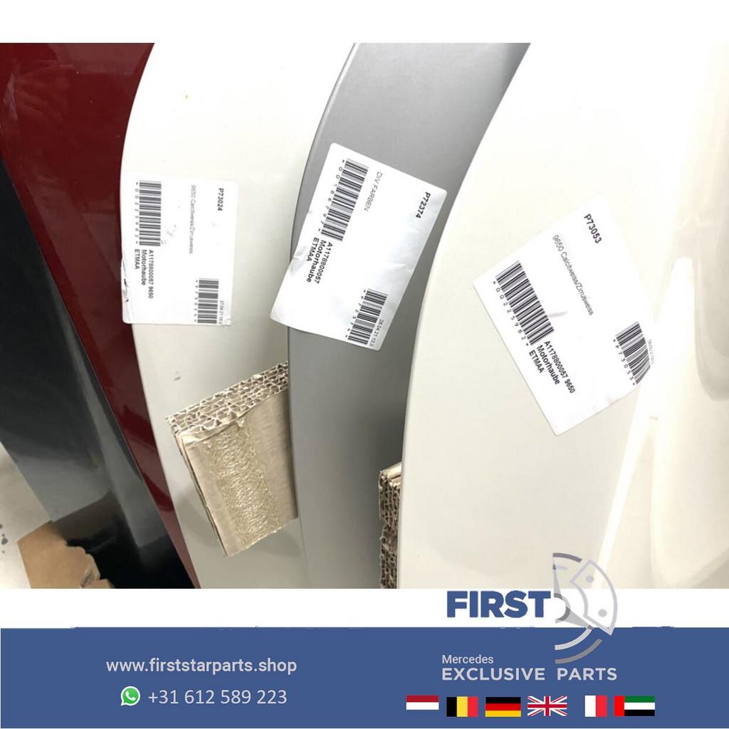 W117 C117 X117 CLA MOTORKAP ORIGINEEL Mercedes 2013-2018 WIT, Utilisé, -, Capot moteur, Avant