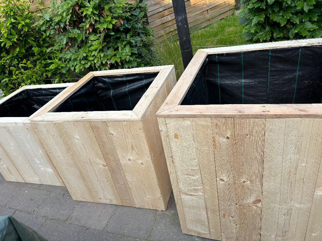 Actie! Grote Plantenbakken in Steigerhout – 10% korting, Nieuw, Ophalen of Verzenden, Rijkevorsel, Balkon