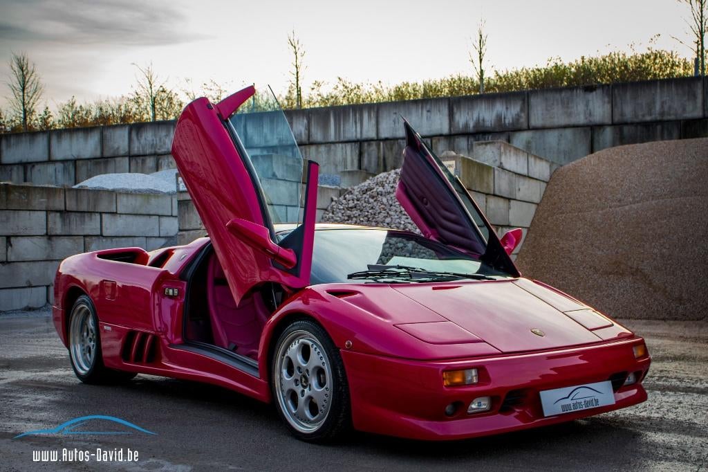 Lamborghini Diablo VT Roadster L144 5.7 V12 4WD ROSSO TARGA, Euro 2, Lederen bekleding, 390 kW, https://public.car-pass.be/vhr/e8fe5276-35bb-4f5f-b728-49468cd66309