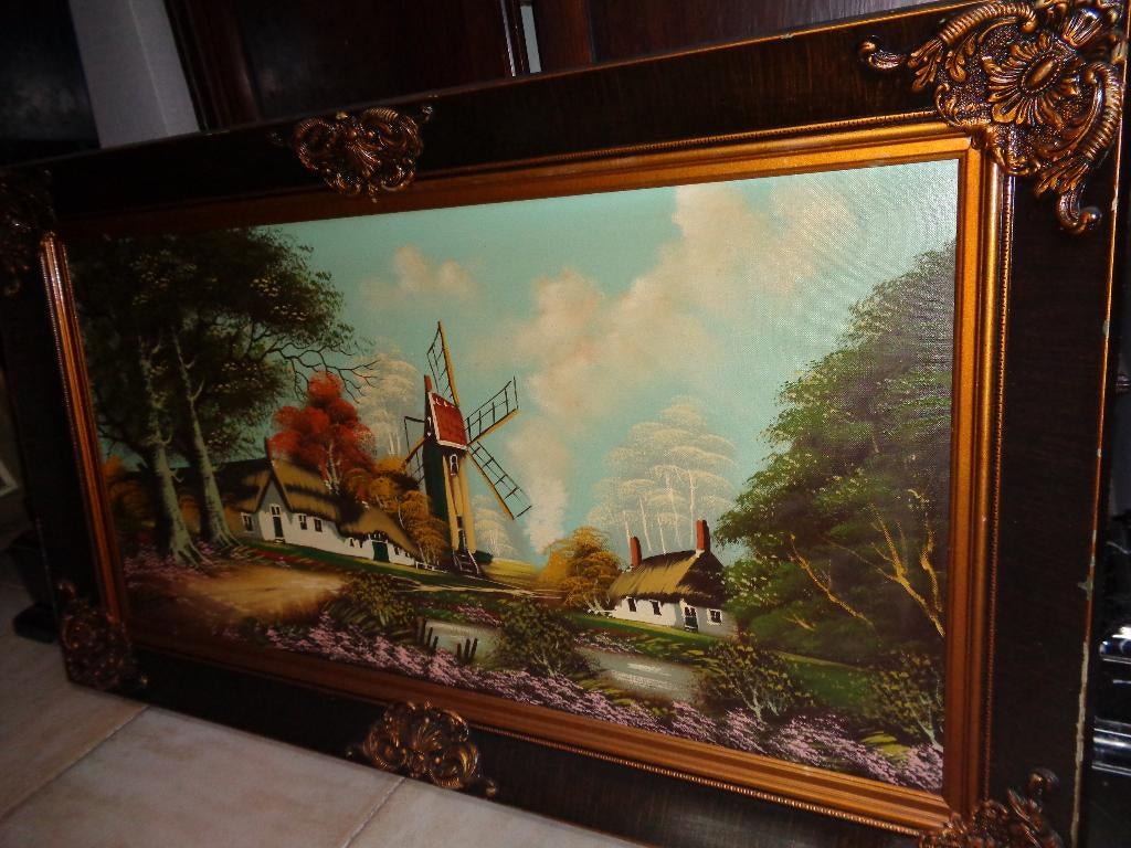 *Belle grande peinture signée avec un très beau cadre, Enlèvement ou Envoi