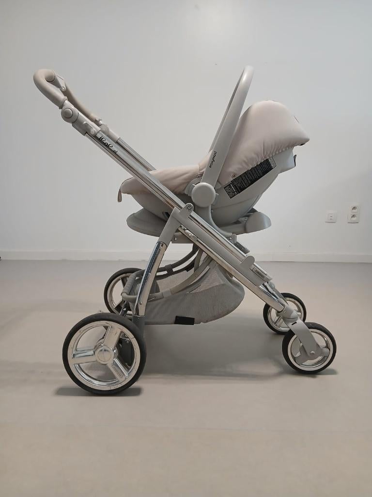 Poussette/landau gris clair (3 en 1) ébécar, Enfants & Bébés, Enlèvement, Poussette, Autres marques