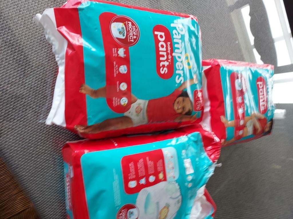 3 pakken pampers pants 59 stuks nr 5 en nr 6, Kinderen en Baby's, Badjes en Verzorging, Ophalen