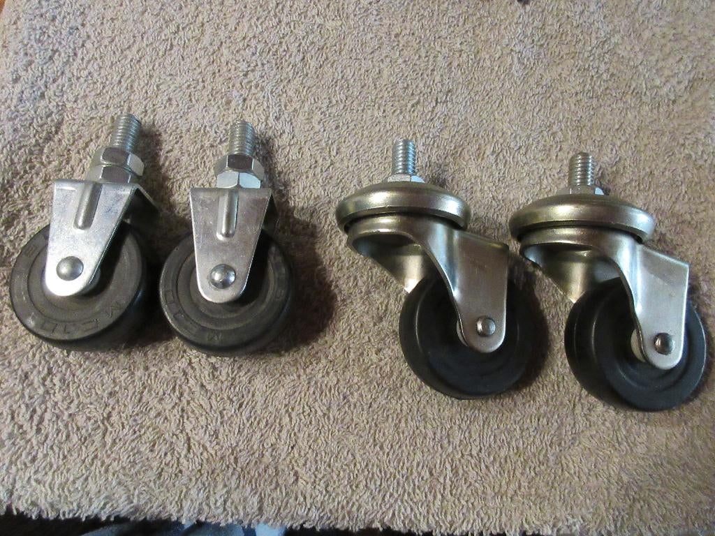 Set nieuwe wielen, 2 vaste en 2 directionele 50x18 M10, Ophalen of Verzenden, Nieuw