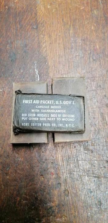 Pansement militaire US army Américain WW2 sulfanilamide, Collections, Envoi, Autres, Autres types