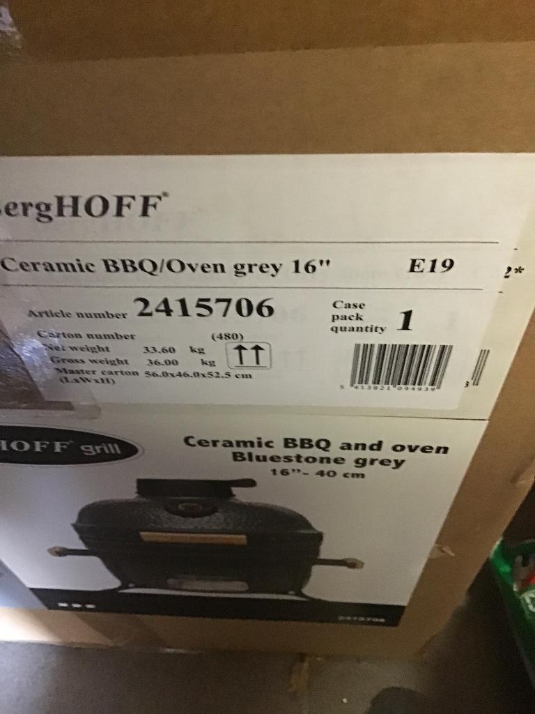 Berghoff 16 inch keramische bbq nieuw, Enlèvement, Neuf, Bois