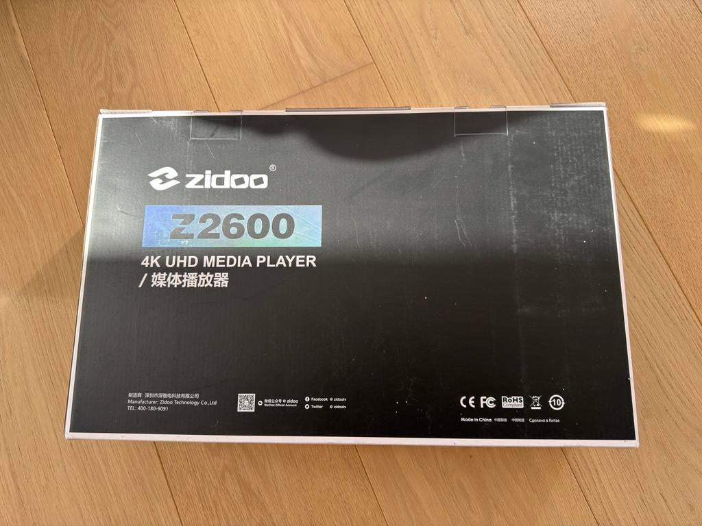 Zidoo z2600 Mediaplayer UHD 4k, Audio, Tv en Foto, Mediaspelers, Ophalen, Zo goed als nieuw