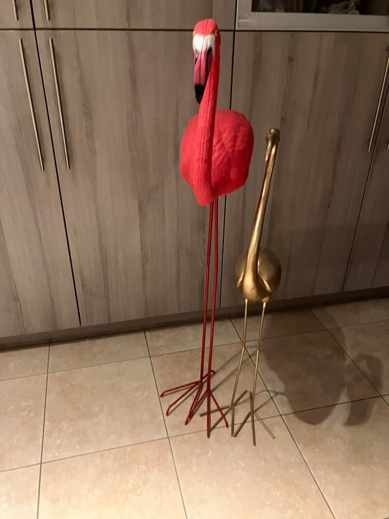 2 flamingos decoratie, Ophalen, Zo goed als nieuw