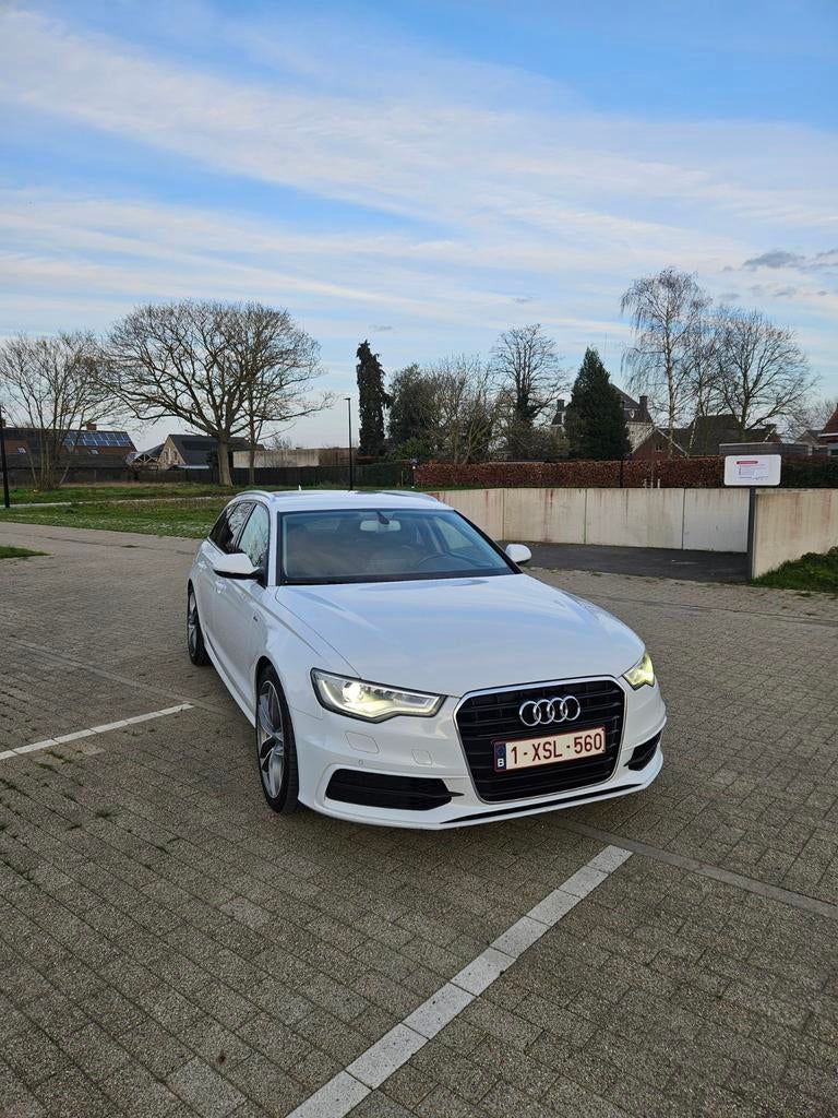 AUDI A6 LICHTE VRACHT S-LINE, Auto's, Audi, Automaat, Wit, Leder, USB