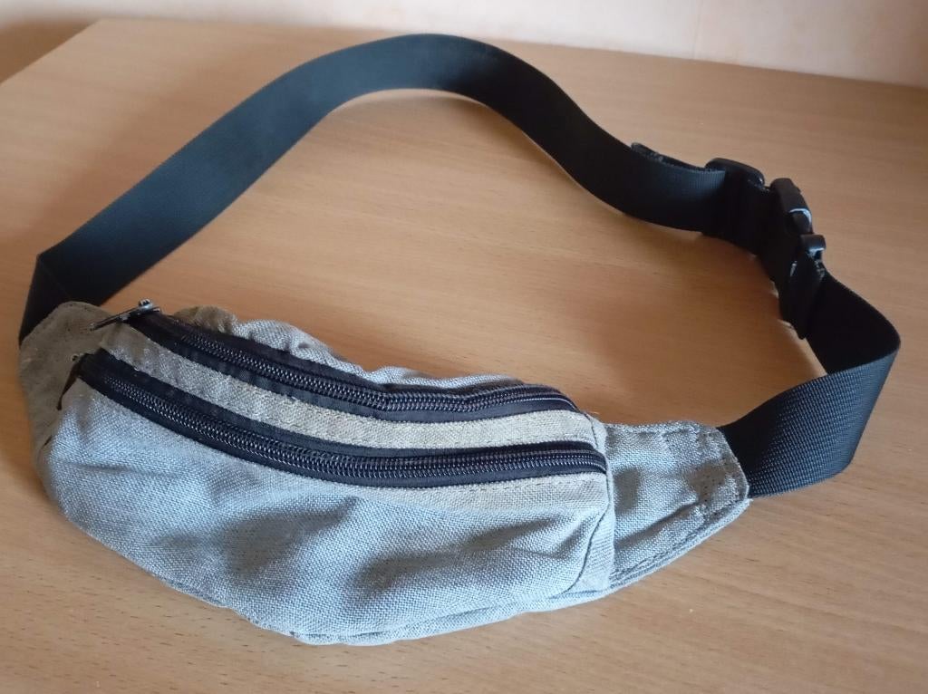 Sac banane en tissus gris bleu, Envoi, Utilisé, Bleu, Autres marques