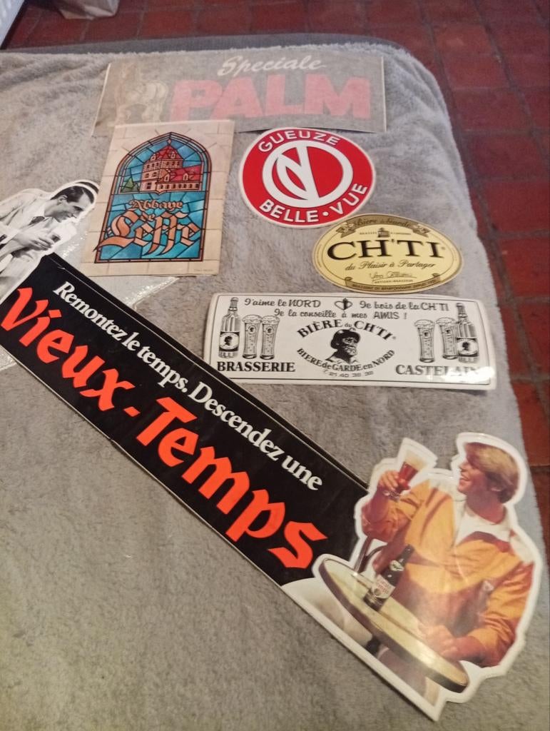Gueuze vieux temps, etc., marques de bière, publicité (voir, Enlèvement