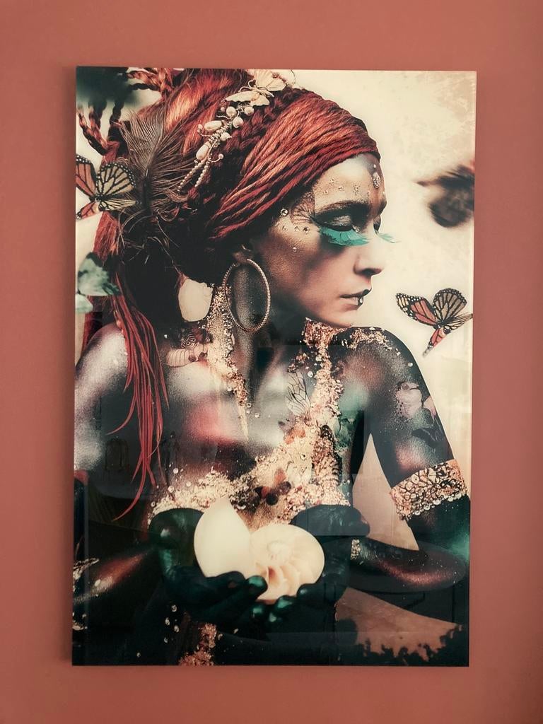 Glasschilderij Jaime Ibarra, Antiek en Kunst, Kunst | Tekeningen en Fotografie, Ophalen