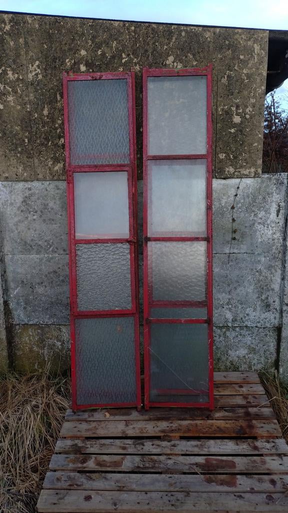 4x oude stalen raam, Ophalen, Gebruikt