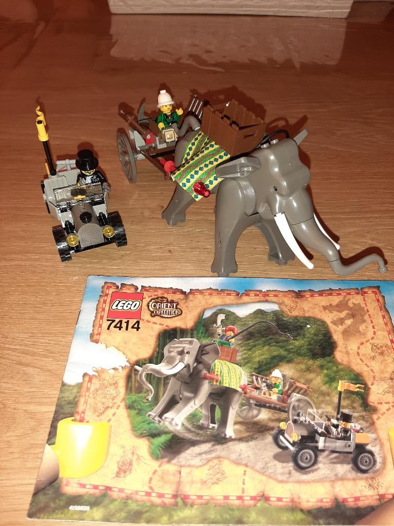 Lego Orient Expedition Set 7414 Elephant Caravan, Kinderen en Baby's, Speelgoed | Duplo en Lego, Zo goed als nieuw, Lego, Complete set