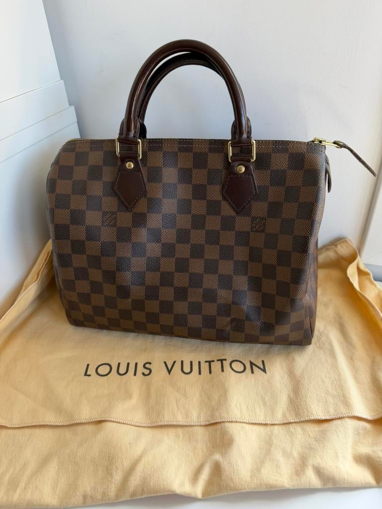 Louis Vuitton Speedy 30 tas damier ebene, Handtassen en Accessoires, Tassen | Damestassen, Gebruikt, Handtas, Bruin, Ophalen