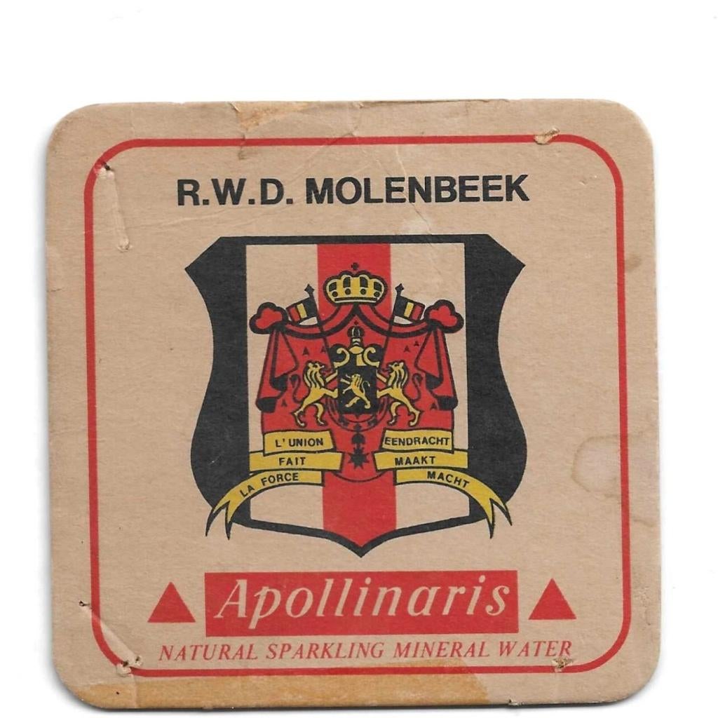 Ancien tapis à bière R.W.D. Molenbeek, Collections, Enlèvement ou Envoi, Utilisé, Sous-bock, Autres marques