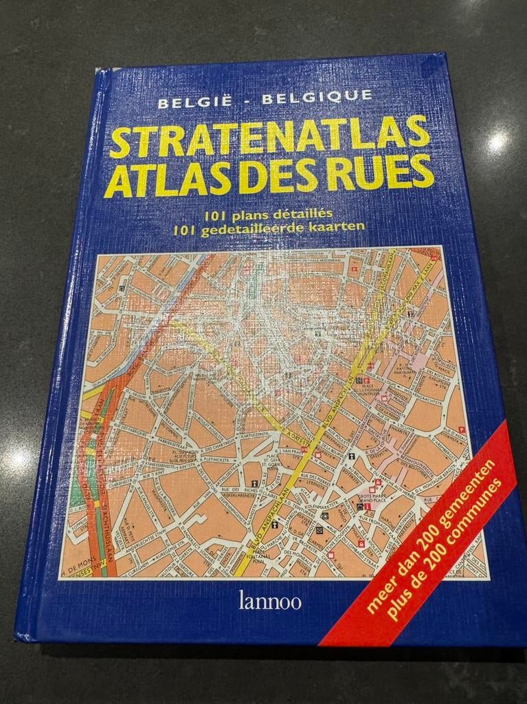 Stratenatlas Belgie Atlas des rues Belgique, Boeken, Landkaart, Lannoo, 1800 tot 2000, België