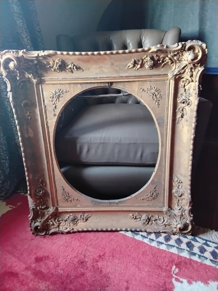 Antieke oudHollandse kader 60cm x 70cm., Ophalen, Gebruikt, Hout