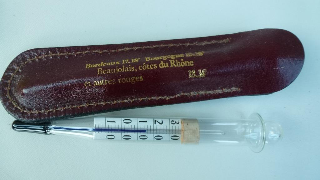 wijn thermometer nieuw in etui lengte 14,5 cm, Ophalen of Verzenden, Los bestek