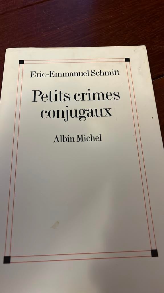 ERIC-EMMANUEL SCHMITT - PETITS CRIMES CONJUGAUX, Livres, Enlèvement, ERIC-EMMANUEL SCHMITT