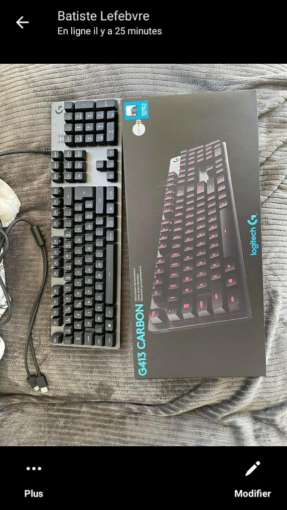 Clavier gaming Logitech neuf, Enlèvement ou Envoi, Comme neuf