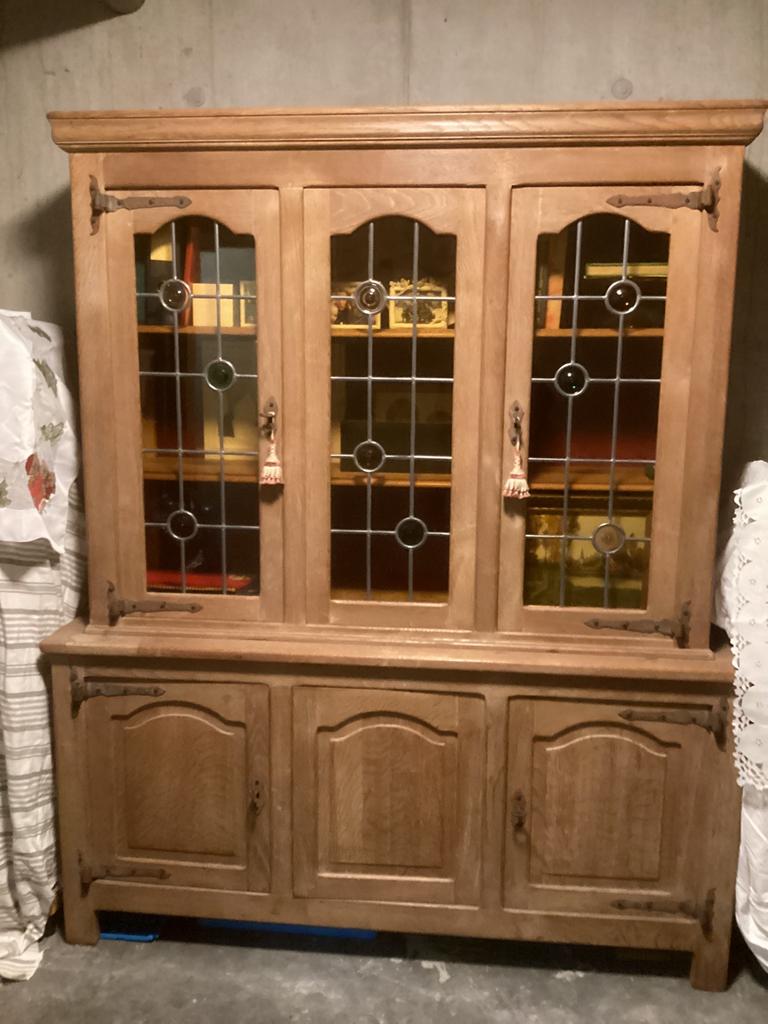 Massief eiken boekenkast 1,65 m   40 €, Enlèvement, Utilisé