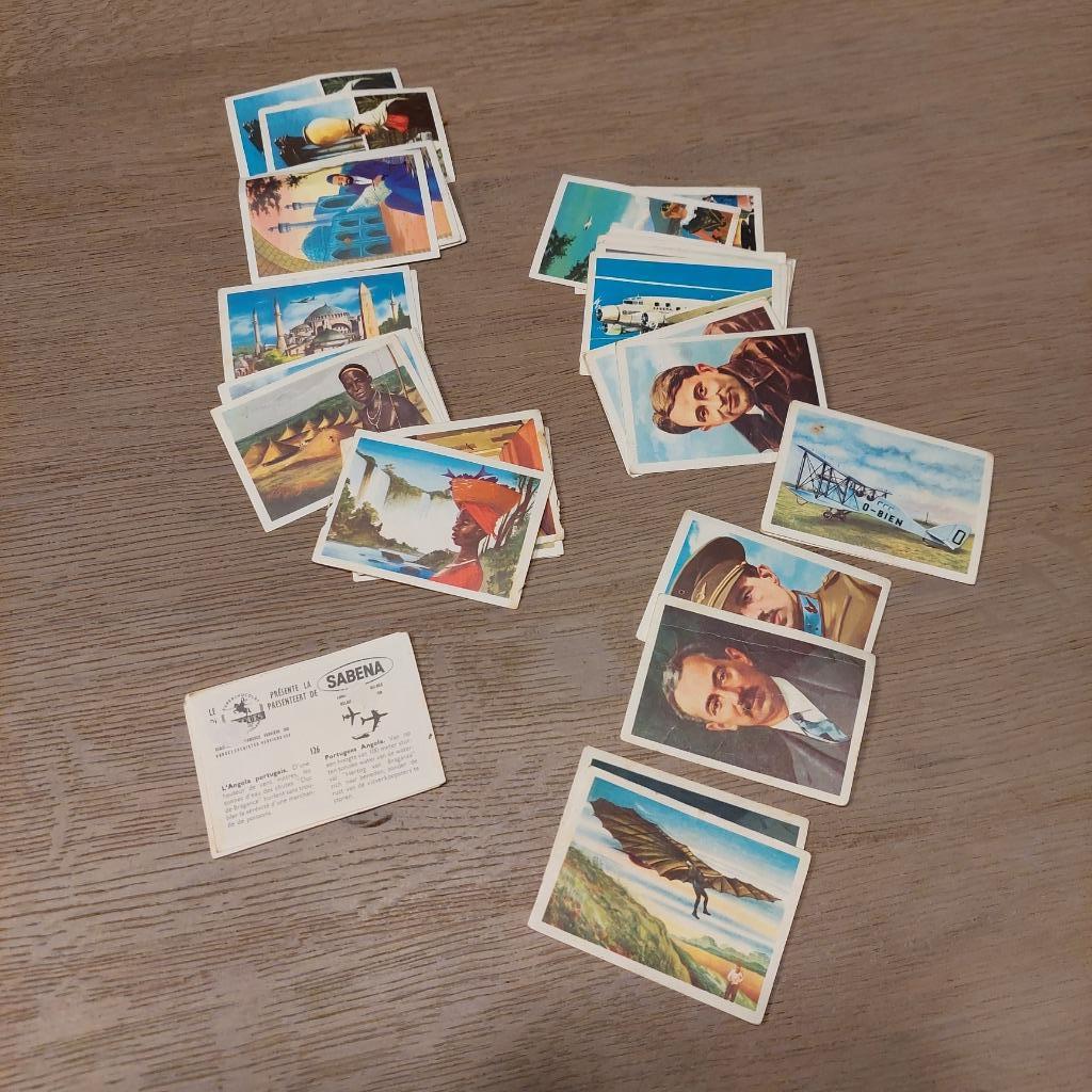 38 prentjes Sabena (chocolade Jacques), Enlèvement ou Envoi, Utilisé, Autres sujets/thèmes, Gravure