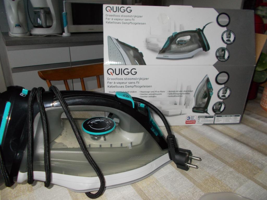 QUIGG draadloos stoomstrijkijzer 2000-2400 Watt, Elektronische apparatuur, Strijkijzers en Strijkplanken, Ophalen of Verzenden