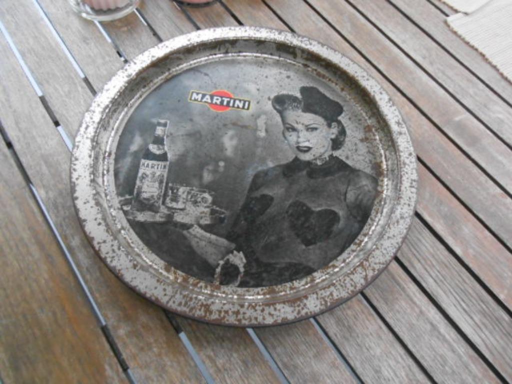 oud Martine - plateau de bar avec plateau à pin-up, plateau, Enlèvement ou Envoi, Utilisé, Ustensile