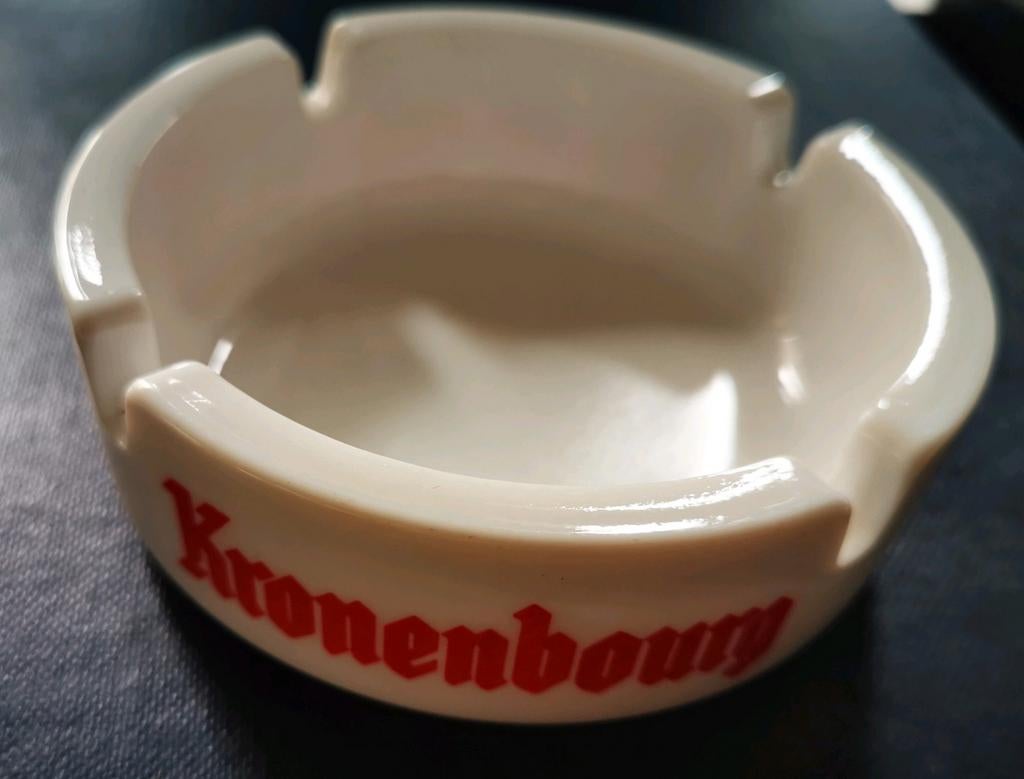 Kronenbourg asbak pirex glas nieuwstaat, Verzamelen, Biermerken, Ophalen of Verzenden