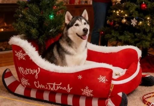 honden mand  kerstdecoratie, Dieren en Toebehoren, Ophalen of Verzenden, Nieuw, Polyester