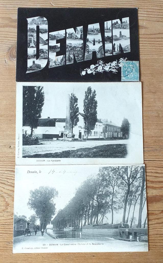 3 anciennes cartes postales de Denain (Nord, France), Ophalen of Verzenden, Voor 1920, Frankrijk