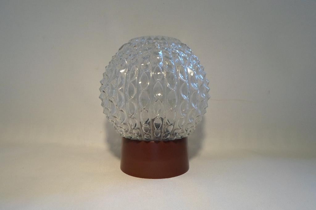 Lampe de plafond vintage en verre bakélite, Enlèvement, Comme neuf, Verre, Vintage Design