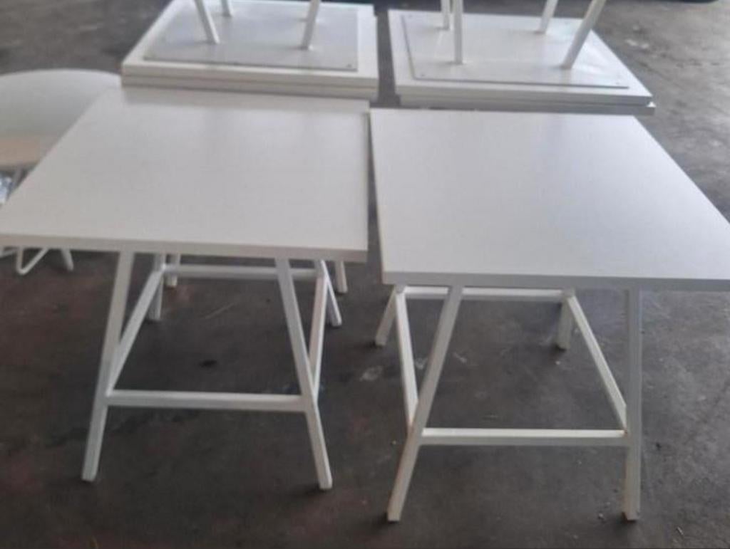 5 Tables horeca blanche 70x70 cm, Enlèvement ou Envoi, Utilisé, Mobilier