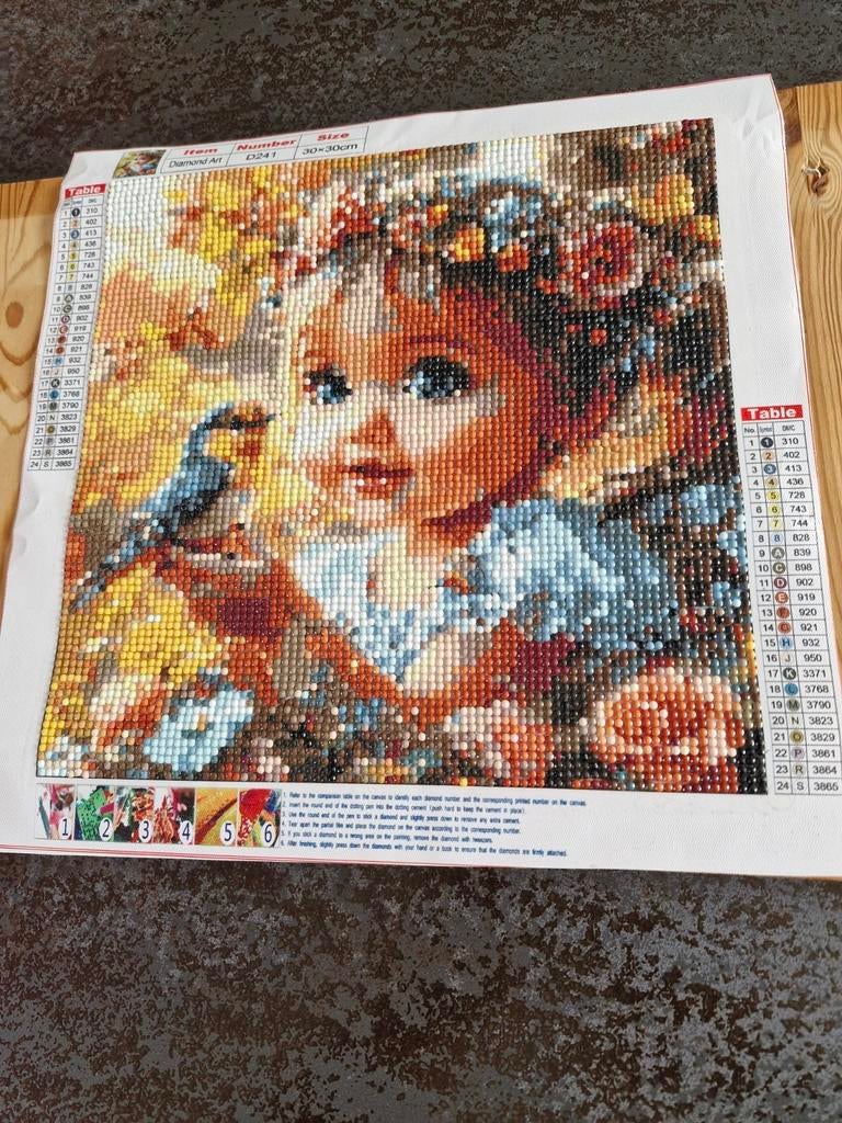 Diamonds petite fille 30 cmx 30 cm, Hobby & Loisirs créatifs, Enlèvement ou Envoi, Neuf