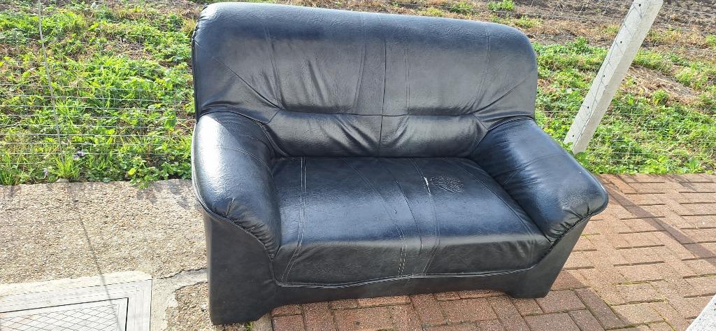 lederen 2-zit, Ophalen, Gebruikt, Tweepersoons, Leer