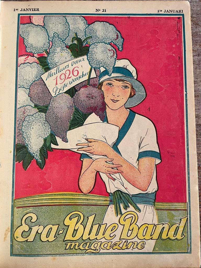 Era margarine blue band magazine 1926 jaargang art deco, Enlèvement ou Envoi