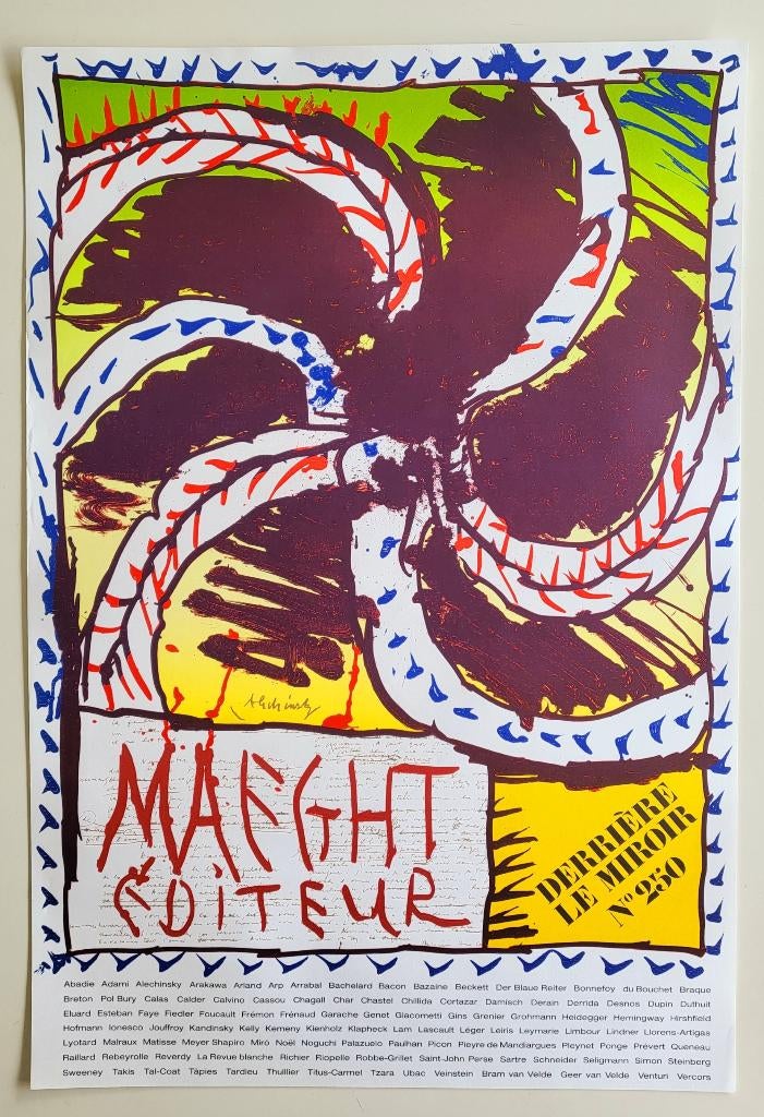 Pierre Alechinski (1927-) - Originele Kleurenlithografie, Antiek en Kunst, Kunst | Litho's en Zeefdrukken, Verzenden