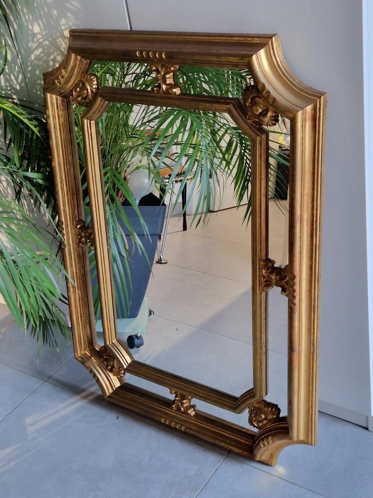 Italiaanse vergulde spiegel , xl  regency stijl wandspiegel, Enlèvement ou Envoi