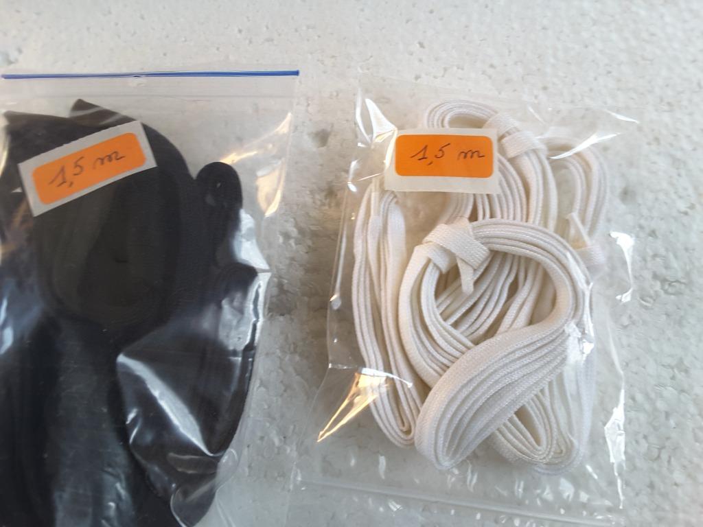lacet 150 cm blanc ou noir 100% coton, Enlèvement ou Envoi, Neuf
