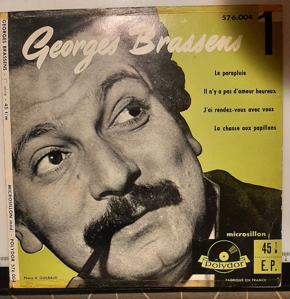 Vinyl 45trs- Georges brassens- le parapluie, Ophalen of Verzenden, Gebruikt